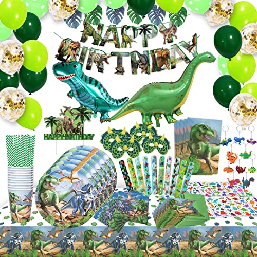 Bea's Party Dino deko kindergeburtstag, einladungskarten kindergeburtstag junge dinosaurier | partygeschirr set Dino pappteller kindergeburtstag, tortendeko dino servietten | Dino pinata von Bea's Party