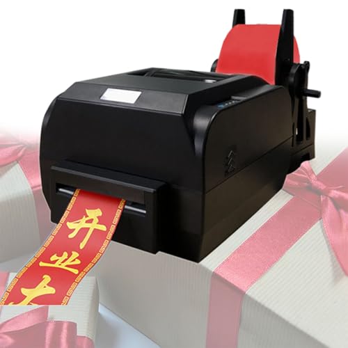 Satinbanddrucker, Digitaler Banddrucker mit Bandhalter, Stempeldruckmaschine, zum Verpacken von Geschenken, Geschwindigkeit 150 mm/s, Unterstützt über 50 Sprachen,108mm von Beachtiful