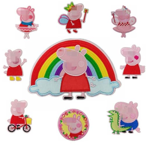 Aufnäher Flicken Patches,Bügelflicken und zufällige verzierungen,kleidung,jeans,taschen und diy-zubehör. pig 9PCS von Beaclacces