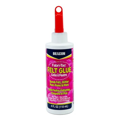 Beacon Adhesive Filzkleber 118 ml mittlere Flasche, klar Handwerk Klebstoff, Andere, Trocknet glasklar, 16x5x5 cm, 118 von Beacon