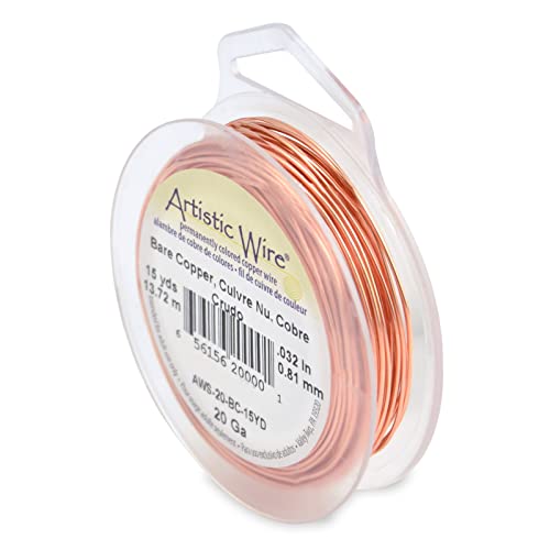 Beadalon Artistic, 20 Gauge Craft Wire, Bare Copper, 15 yd (13.7 m) Basteldraht, Blankes Kupfer, 1 Pack von Beadalon