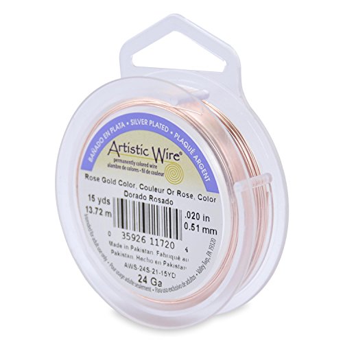 Beadalon Artistic Wire 24 Gauge versilbert Rose Gold Farbe 13,7 m von Beadalon