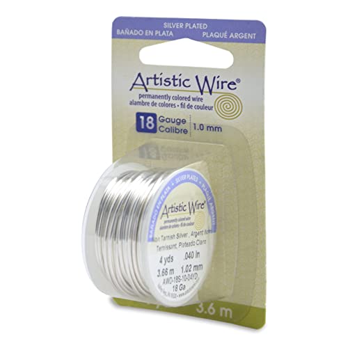 Beadalon Artistic Wire-Silver – 18 Gauge, 4YD, andere, Mehrfarbig von Beadalon