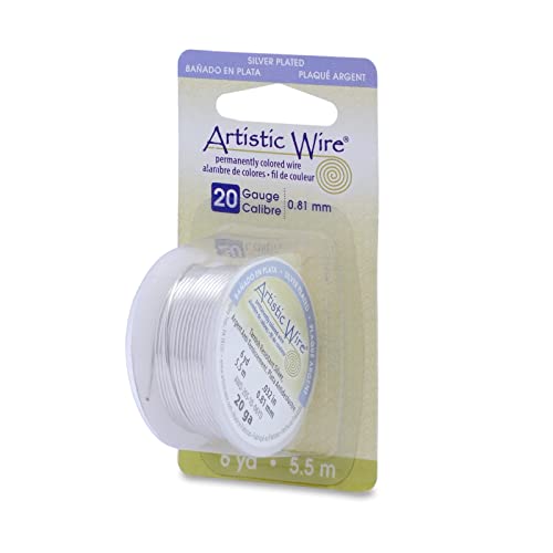 Beadalon Artistic Wire-Silver – 20 Gauge, 6YD, andere, Mehrfarbig von Beadalon