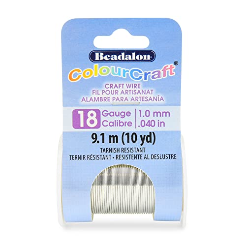 Beadalon ColourCraft Copper Wire 18Ga Silver 10yd von Beadalon