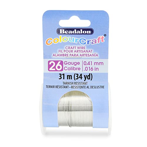 Beadalon ColourCraft Copper Wire 26Ga Silver 34yd von Beadalon