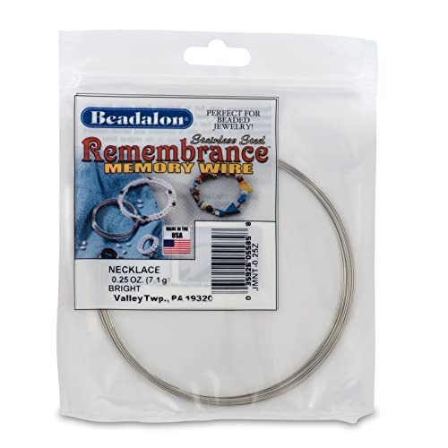 Beadalon Remembrance Edelstahl Memory Draht Rund Halskette Hell 7,1g ca 9 Spulen von Beadalon