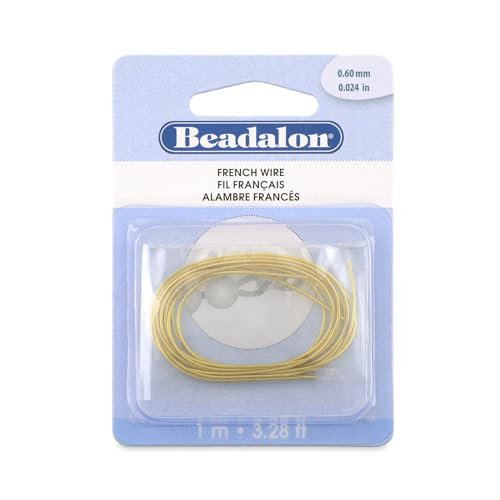 Beadalon Französischer Draht, 0,6 mm, goldfarben, 1 m von Beadalon