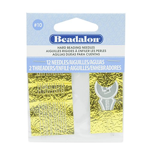 Beadalon JNEEH10/12 Perlennadeln, Größe 10, Mehrfarbig, 12 Stück von Beadalon