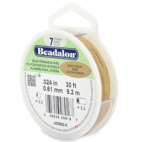 Beadalon Juwelierdraht, Edelstahl, Gold Color, .24 in / 0.61 mm von Beadalon