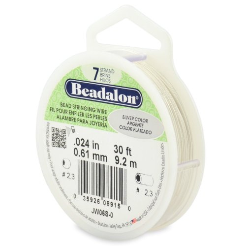 Beadalon Perlenkette, 7-reihig, Edelstahl, 0,061 cm, silberfarben, 9 m von Beadalon