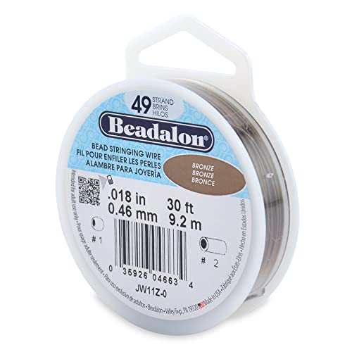 Beadalon Standarddraht Bronze 49 Strang .045,5cm/9 Meter von Beadalon