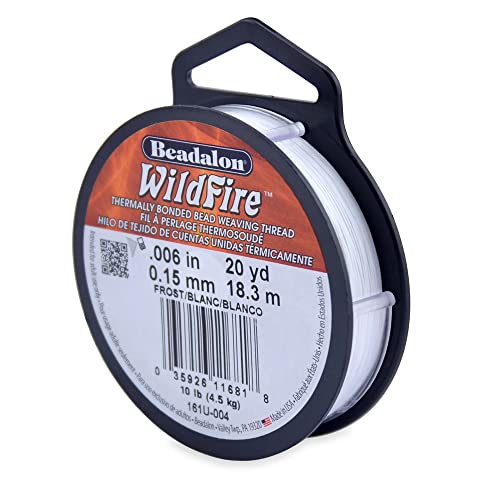 Beadalon Wildfire Frost, 0,0001 cm Thermisch verklebtes Perlenfaden, Nylon, 0.01 inches, 18 von Beadalon