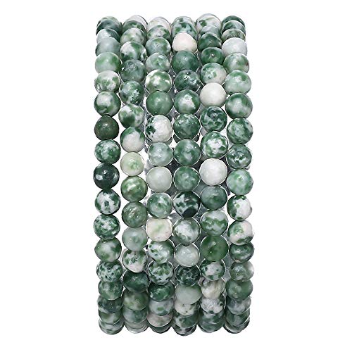 BEADIA Natürliche afrikanische Jade-Steine, rund, lose Halbedelstein-Perlen für Schmuckherstellung, 4 mm, 38 cm/Strang von Beadia