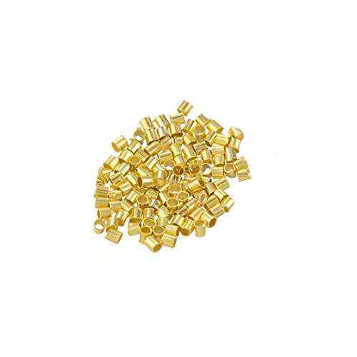 Golden Messing Tube verarbeitet 1,5 mm Schmuckteile PK 100 von BeadsJar