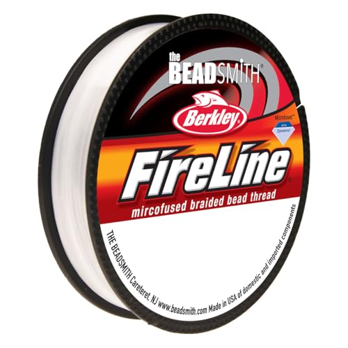 4Lb Fireline Crystal Pre Waxed Beading Thread .005In 0.12mm Diameter 50 Yard von The Beadsmith