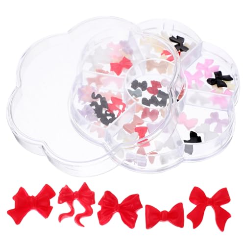 Beatifufu 1 Box Bow Nail Art Charms Nageljuwelen Für Kreative Nageldesigns Selbstklebende Dekorationen Für Nägel Perfekte Nailart Zubehör Für Frauen Und DIY Projekte von Beatifufu