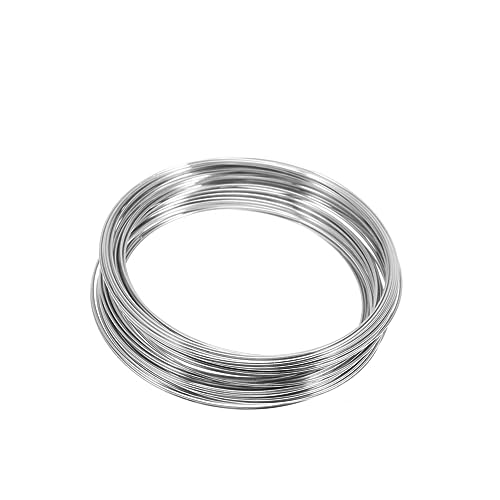 Beatifufu 1 Rolle 300 Kreise Silberfarbener Stahldraht Mattierter Draht Für Schmuckherstellung Ideal Für DIY Armbänder Und Ringe Geschenkideen Für Frauen Und Mädchen von Beatifufu