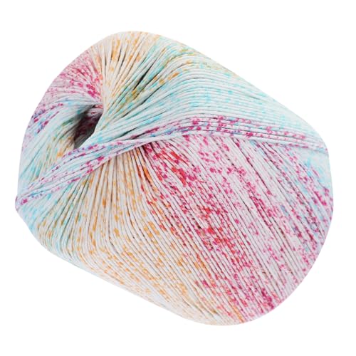 Beatifufu 1 Rolle Saftiger Spitzenfaden Strickwolle Farbverlaufsgarn Hutgarn Zum Häkeln Buntes Bastel-diy Baumwollgarn Bunt Regenbogengarn Zum Häkeln Handgewebtes Garn Handgefärbtes Garn von Beatifufu