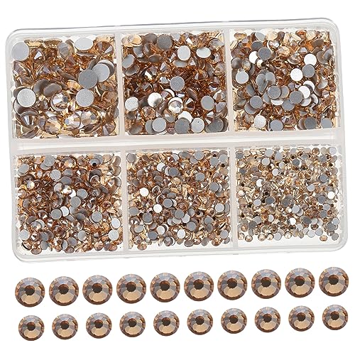 Beatifufu 1 Schachtel Flache Strass-Accessoires nail decoration augenmakeup Handwerkliche Verzierungen Paillettenbesatz Nagel Kunst Dekoration DIY-Strassstein-Kit Nagelkunst-Anhänger Glas von Beatifufu