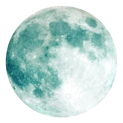 Beatifufu 1 Stück Leuchtende Aufkleber 3D Mond Wandaufkleber Leuchtender Mond Wandaufkleber Mond Tapete Leuchtender Wandaufkleber Kreativer Leuchtender Aufkleber Leuchtender von Beatifufu