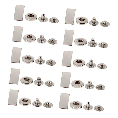 Beatifufu 10 Sets Druckknöpfe Aus Für Kleidung Nähfreie Druckknopf ösung Für äntel Jacken Und Accessoires Glänzende Silberfarbe Platten Inkl 3 Teile Pro Set von Beatifufu