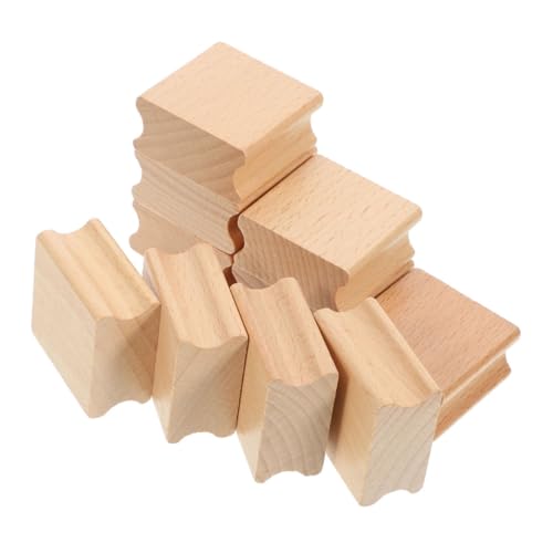 Beatifufu 10 Stück Blanko Holzstempel Für Kreative Projekte DIY Siegel Holzstempel Blanko Rillenstempel Für Bastel Stempelprojekte Glatter Holzstempel von Beatifufu