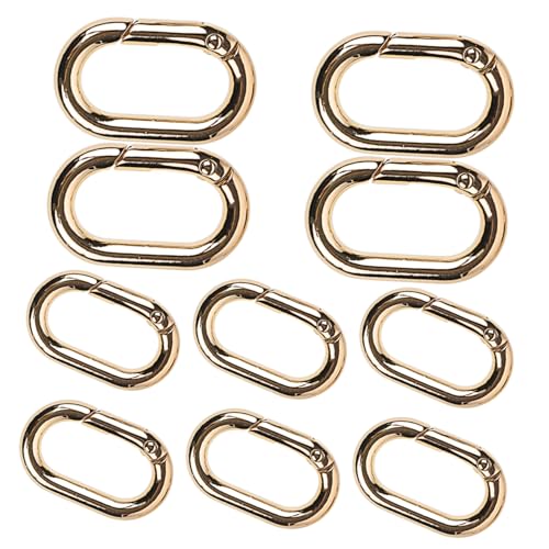 Beatifufu 10 Stück Metall Feder Oval Karabinerhaken Langlebige Schnallen Für DIY Schmuckprojekte Ideal Für Taschen Ketten Und Kreative Schmuckherstellung Vielseitig Einsetzbar von Beatifufu