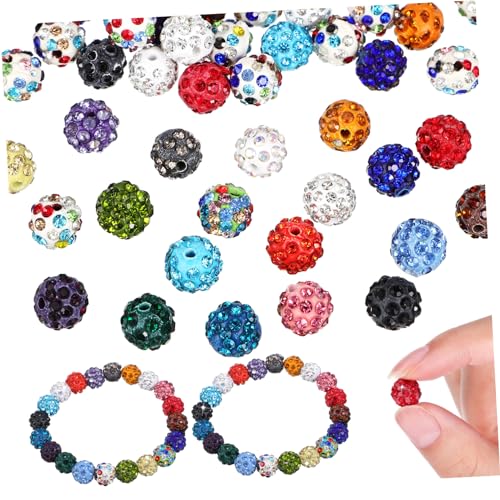 Beatifufu 100 Stück Strass Perlen Set Funkelnde Abstandsperlen Für Schmuckherstellung Armband Perlen Ideal Zum Basteln Und Dekorieren Von Makramee Projekten von Beatifufu