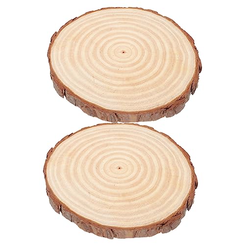 Beatifufu 2 Stück Unvollendete Runde Holzplatten Aus Holz Blanko Holzkreise Ideal Zum Basteln DIY Projekte Malen Und Gravieren Deko Holzscheiben Für Kreative Ideen von Beatifufu