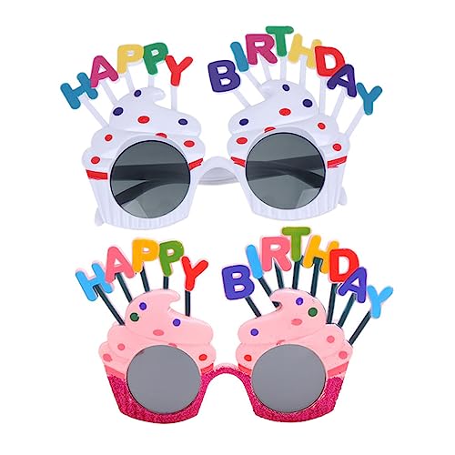 Beatifufu 2St Partyzubehör lustige Brille Geburtstagsfeier lustige geburtstagsbrille brille für kinder lustige Sonnenbrille lustige schnapsgläser weingläser lustig geburtstag brille von Beatifufu