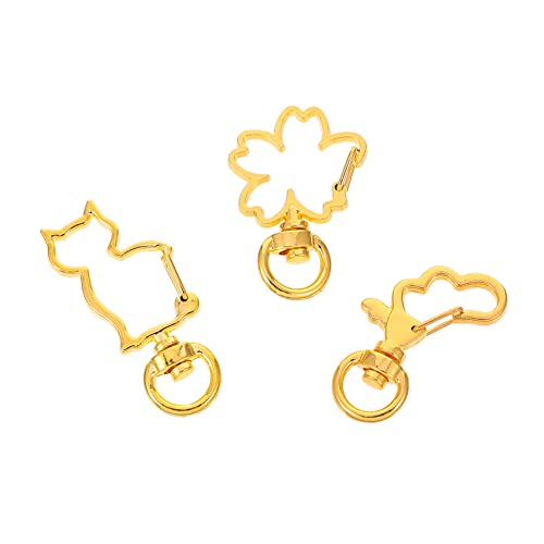 Beatifufu 30Stücke Goldene Drehverschlüsse Für Schlüsselanhänger Und Schmuckverschluss Metall Snap Hooks Mit Schlüsselring Im Mixed Style Für DIY Projekte von Beatifufu