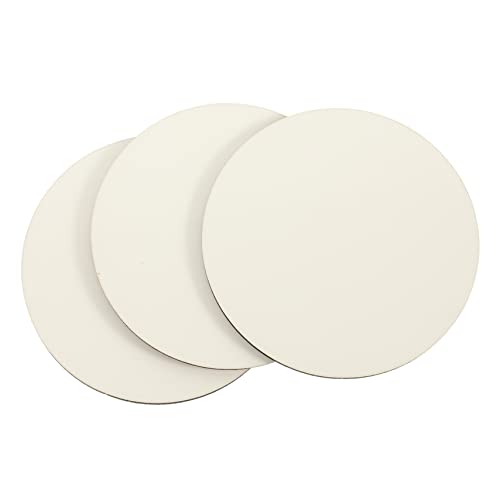 Beatifufu 3St Tassenuntersetzer Tassenunterlage selber machen Untersetzer für Autobecher hochzeitsdeco bastelzeug car coasters Sublimationstassenauflage Sublimationstassenmatten hölzern Weiß von Beatifufu