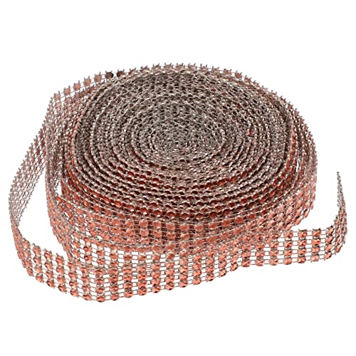 Beatifufu 4 Reihiges Rhinestone Band Champagnerfarbe Selbstklebendes Mehrfunktionales Dekoband Für DIY Projekte Kostüme Und Kleidung 10 Yards Ca 91 Meter von Beatifufu