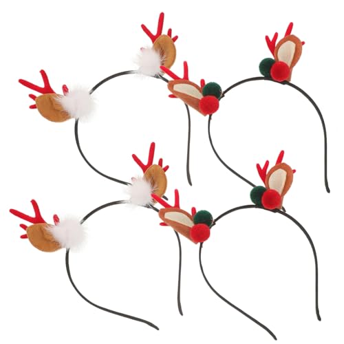 Beatifufu 4 Stück Geweih Stirnband Weihnachts Kopfschmuck Haarreif Für Weihnachten Haarreif Für Weihnachten Weihnachts Haarreif Hübscher Haarreif Für Kinder Cartoon Haarreif Geweih von Beatifufu