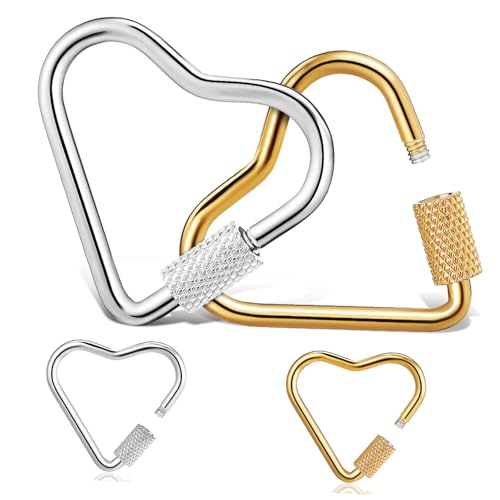 Beatifufu 4 Stück Herzförmiger Karabiner Schlüsselanhänger Teiliges Goldene Silberne für Schmuck Handtaschen Schlüssel DIY Projekte und Tragbar Beatifufu 4 Stück Herzförmiger Karabiner Schlüsselanhänger Teiliges Goldene Silberne für Schmuck Handtaschen Schlüssel DIY Projekte und Tragbar von Beatifufu