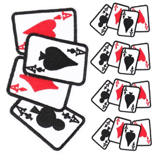 Beatifufu 5 Stück Poker Style Tuch Patches Stickerei Tuch Pasten Zubehör Stickerei Patches von Beatifufu