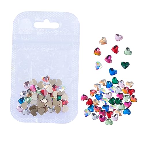 Beatifufu 50pcs 3d Herzform Nagel Strass Maniküre Charms DIY Nail Art Aufkleber von Beatifufu