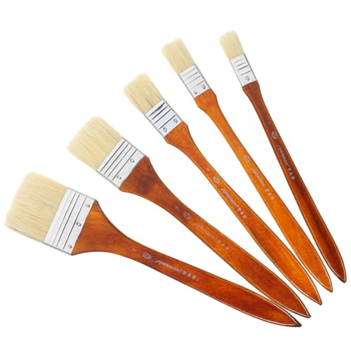 Beatifufu 5pcs Pinsel Einfache Gemälde Aus Holz Pinsel Ölgemälde Versorgung Werkzeug Malerei von Beatifufu