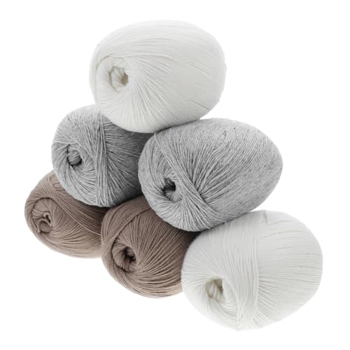 Beatifufu 6 Knäuel Wollgarn Warmes Flauschiges Garn Handgewebtes Pullovergarn Zum Stricken Nähen Häkeln DIY Hüte Schals Handschuhe Strickjacken von Beatifufu