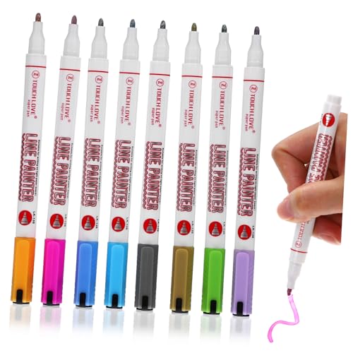 Beatifufu 8er Set Glitzer Marker Metallische Markierungsstifte Glitzer Highlighter Und Zeichentifte Für Bastelarbeiten Scrapbooking Und Kreative Projekte von Beatifufu