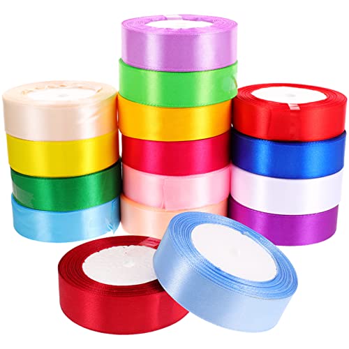 Beatifufu Geschenkfolie Bunte Geschenkverpackungsbänder Aus Polyester Breite Dekorative Schleifen Für Hochzeiten Weihnachten Und Bastelprojekte Mix Farben Vielseitig Einsetzbar von Beatifufu