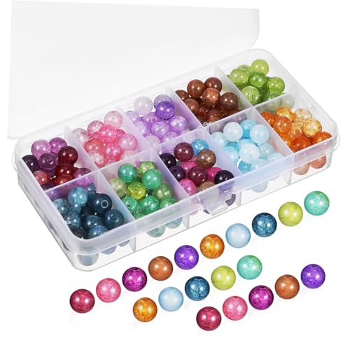 Beatifufu Bunte Glasperlen Set 1 Box Mit Großen Pastellperlen Für Armbänder Halsketten Und Ohrringe Bastelperlen Mit Buchstabenperlen Für Kreative Schmuckherstellung Und DIY Projekte von Beatifufu