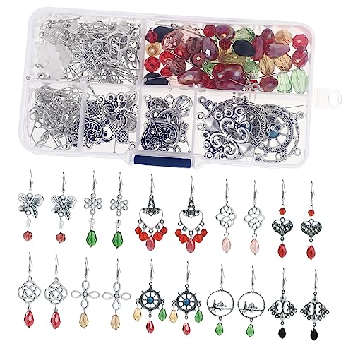 Beatifufu DIY Ohrringe Set Mit 50 Bunten Glasperlen Ohrhaken Und Perlennadeln Schmuckherstellungsmaterialien Für Kreative Bastelprojekte Und Individuelle Designs Für Ohrschmuck von Beatifufu