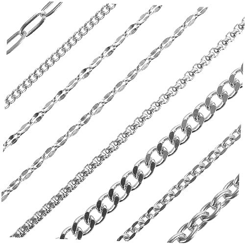 Beatifufu Kette Pulloverkette Handwerk Schmuckherstellungskette zur Edelstahl Halsketten Schmuckherstellung Halskettenkette Edelstahlkette von Beatifufu