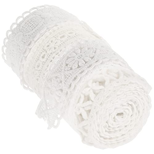 Beatifufu Lace Trim Sewing Ribbon Nähenanwendungsverkleidung Kleidungshandwerk Floral Crochet Vintage Ribbons Stickstoffverkleidung Dekoratives Wrapping Spitzenband von Beatifufu