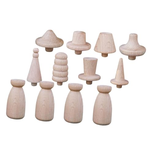 Beatifufu Figuren Puppen Leere Holzpuppenmodell Peg Unvollendete Selbermachen Körper Aus Menschen Holzpuppen Bemalen Dekoration Blanko Von Für Handwerk Malen Formen Zum Puppen Holzpflockpuppen Figuren von Beatifufu