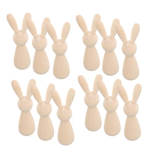 Beatifufu Hase Miniatur Holzfiguren Unvollendet Handwerk Wohnkultur Für Jungen Und Mädchen Erwachsene von Beatifufu