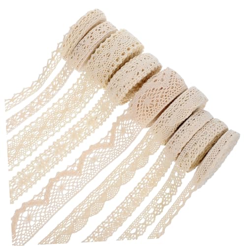 Beatifufu Party Edge Scalloped Applikationsgewebe Nähen Trim Ribbon Stoffverkleidung Curtain Lace Sewing Handwerk Clothing Crochet Vintage Trims Wedding for Stickstoff Decoration von Beatifufu