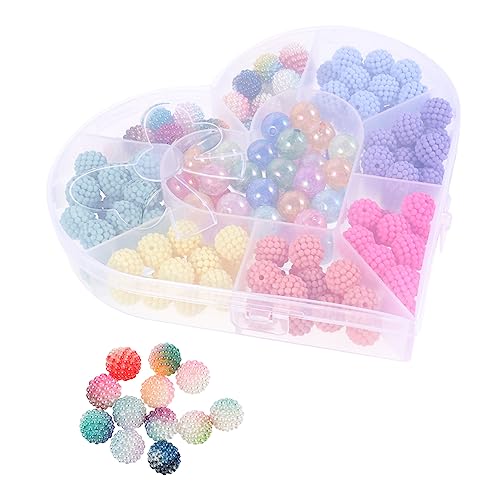 Beatifufu Perlen Ohrringe Armbandzubehör Kreisförmige Lose Halskette für Acrylperlen Kit Perlenanhänger die Runde für Lose Schlüsselanhänger Bunte Armband Puzzle Machen Abstandsperlen von Beatifufu